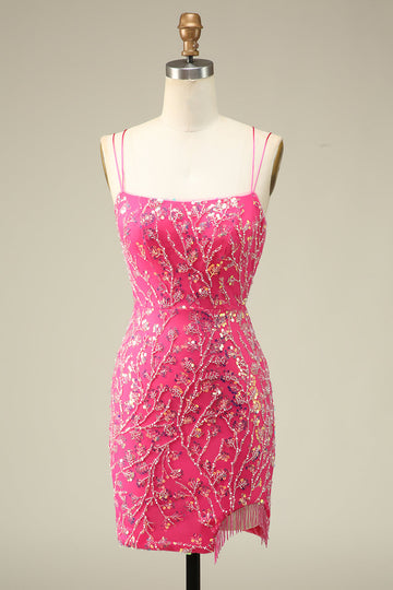 Elegante vestido de regreso a casa ajustado con corsé trasero con borla